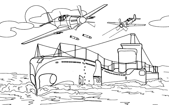 着色页: 航空母舰 (运输) #137963 - 免费可打印着色页