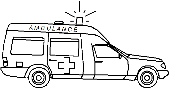 着色页: 救护车 (运输) #136752 - 免费可打印着色页