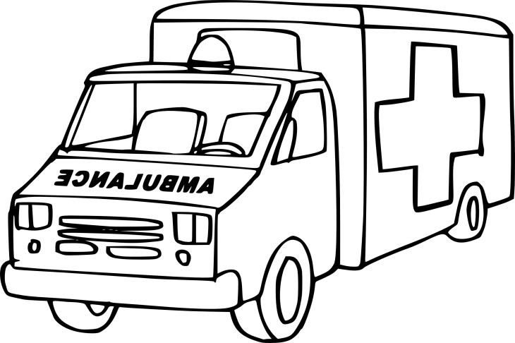 着色页: 救护车 (运输) #136753 - 免费可打印着色页