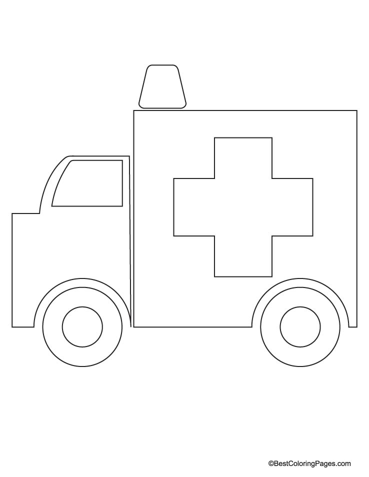 着色页: 救护车 (运输) #136754 - 免费可打印着色页