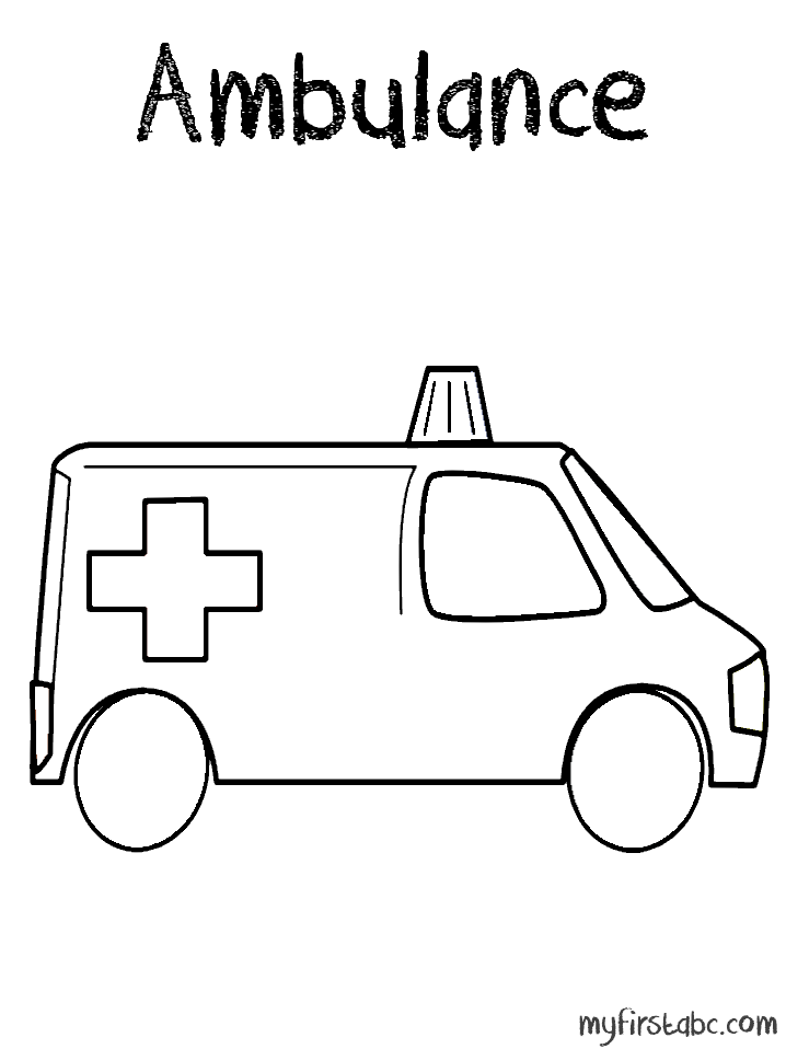 着色页: 救护车 (运输) #136761 - 免费可打印着色页