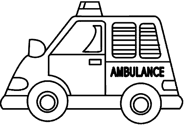 着色页: 救护车 (运输) #136809 - 免费可打印着色页