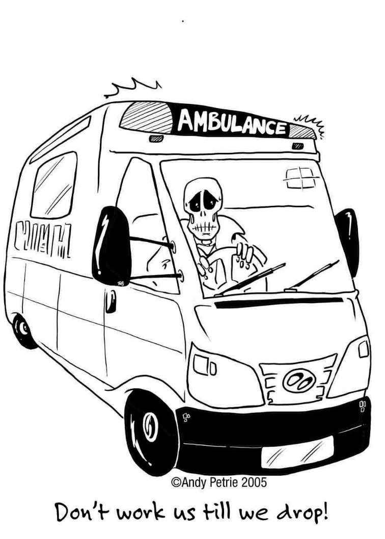 着色页: 救护车 (运输) #136850 - 免费可打印着色页