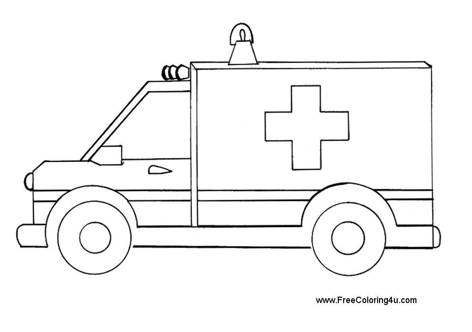 着色页: 救护车 (运输) #136874 - 免费可打印着色页