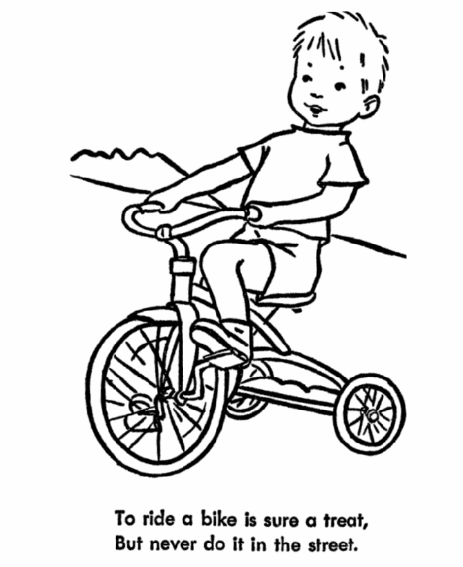 着色页: 自行车/自行车 (运输) #136961 - 免费可打印着色页