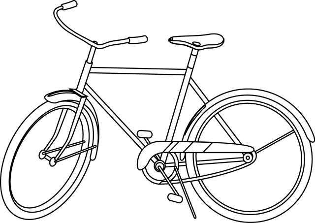 着色页: 自行车/自行车 (运输) #136976 - 免费可打印着色页