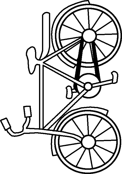 着色页: 自行车/自行车 (运输) #136979 - 免费可打印着色页