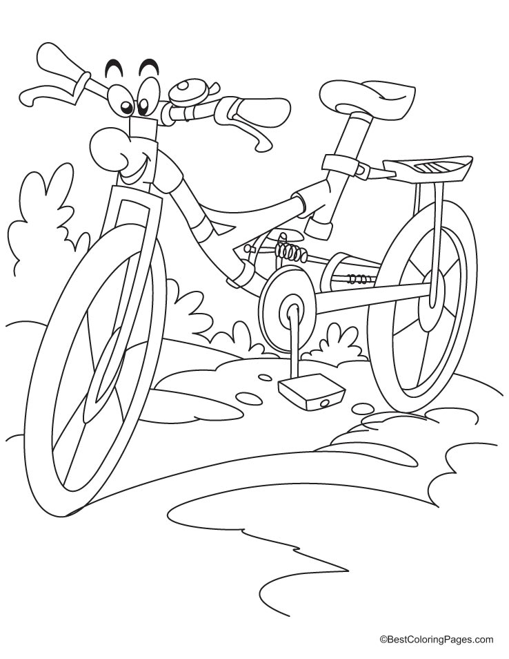 着色页: 自行车/自行车 (运输) #136985 - 免费可打印着色页