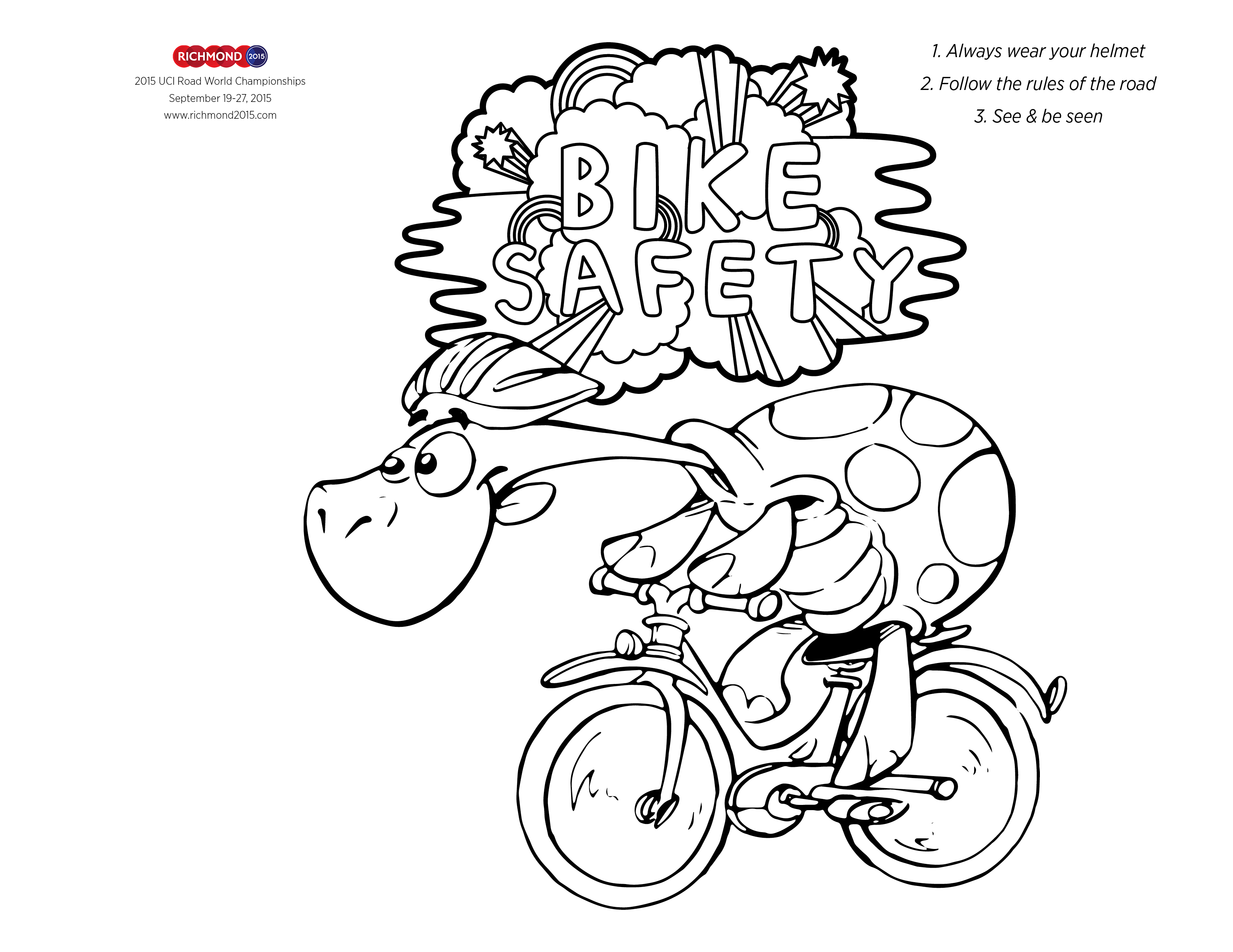 着色页: 自行车/自行车 (运输) #136989 - 免费可打印着色页