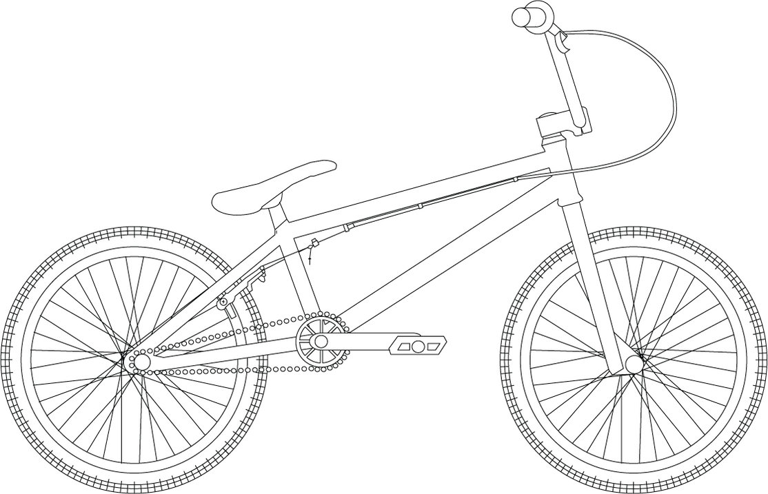 着色页: 自行车/自行车 (运输) #136992 - 免费可打印着色页