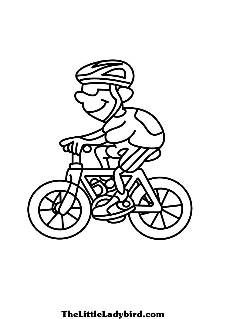 着色页: 自行车/自行车 (运输) #136998 - 免费可打印着色页