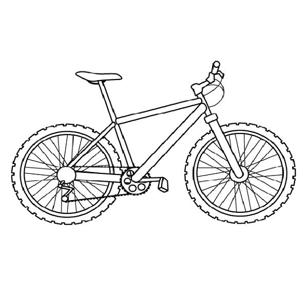 着色页: 自行车/自行车 (运输) #137003 - 免费可打印着色页