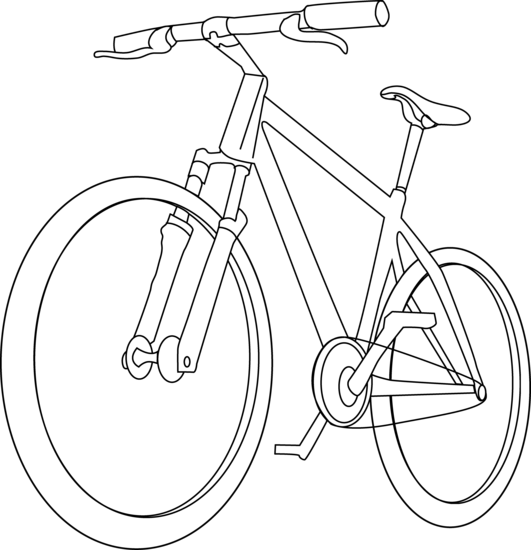 着色页: 自行车/自行车 (运输) #137006 - 免费可打印着色页