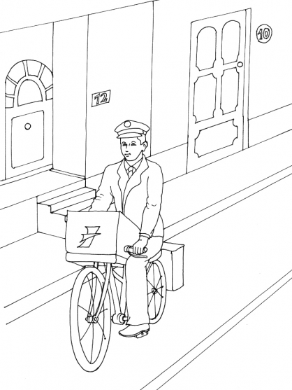 着色页: 自行车/自行车 (运输) #137012 - 免费可打印着色页