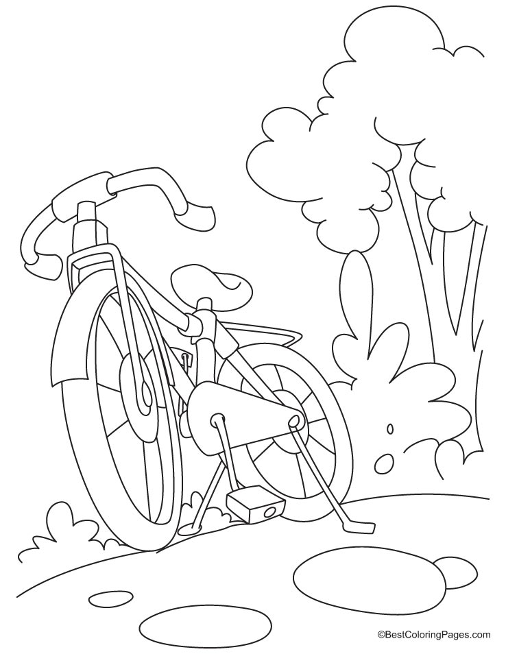 着色页: 自行车/自行车 (运输) #137028 - 免费可打印着色页