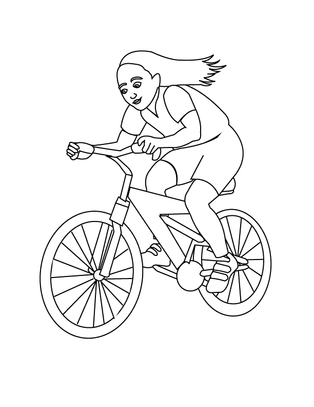 着色页: 自行车/自行车 (运输) #137032 - 免费可打印着色页