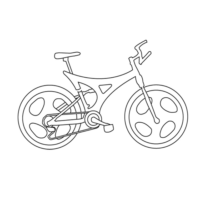 着色页: 自行车/自行车 (运输) #137036 - 免费可打印着色页