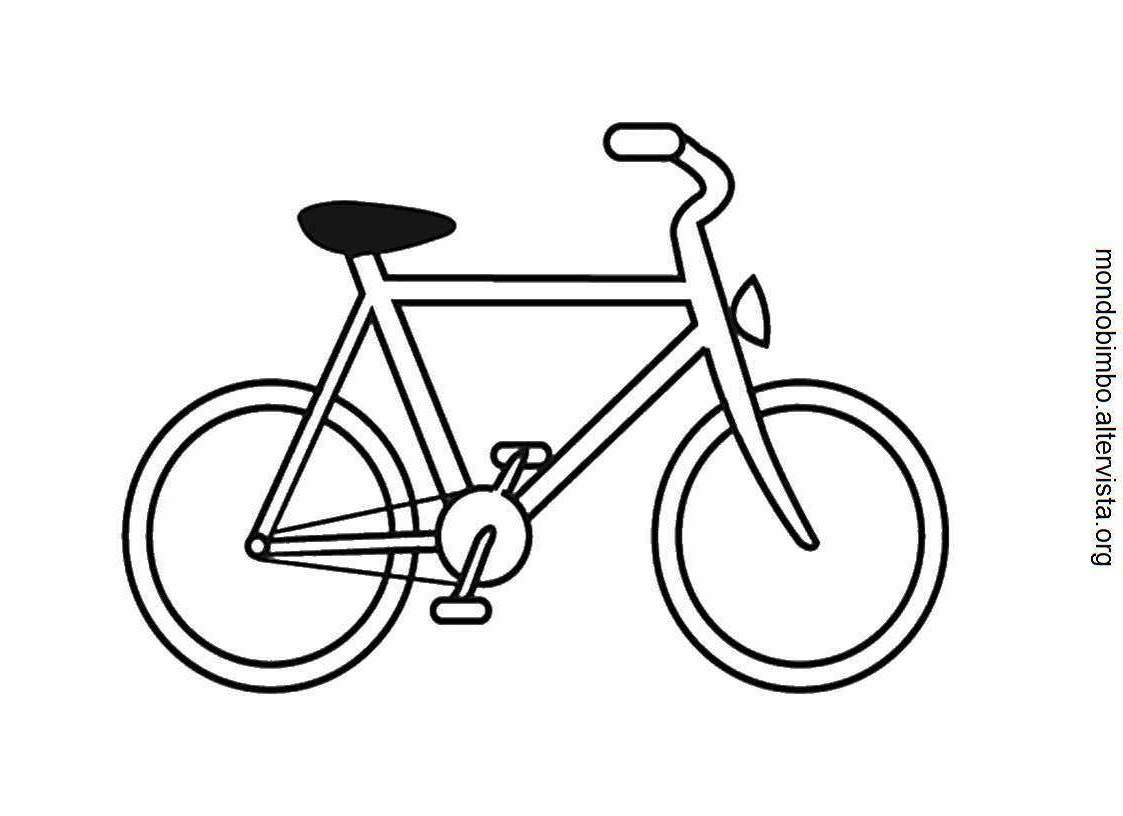 着色页: 自行车/自行车 (运输) #137045 - 免费可打印着色页