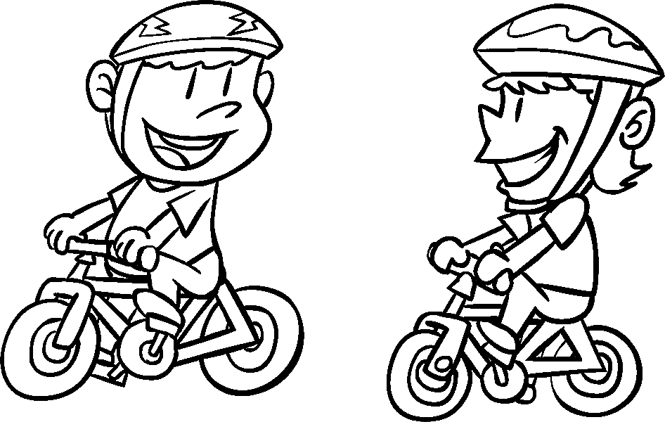 着色页: 自行车/自行车 (运输) #137050 - 免费可打印着色页