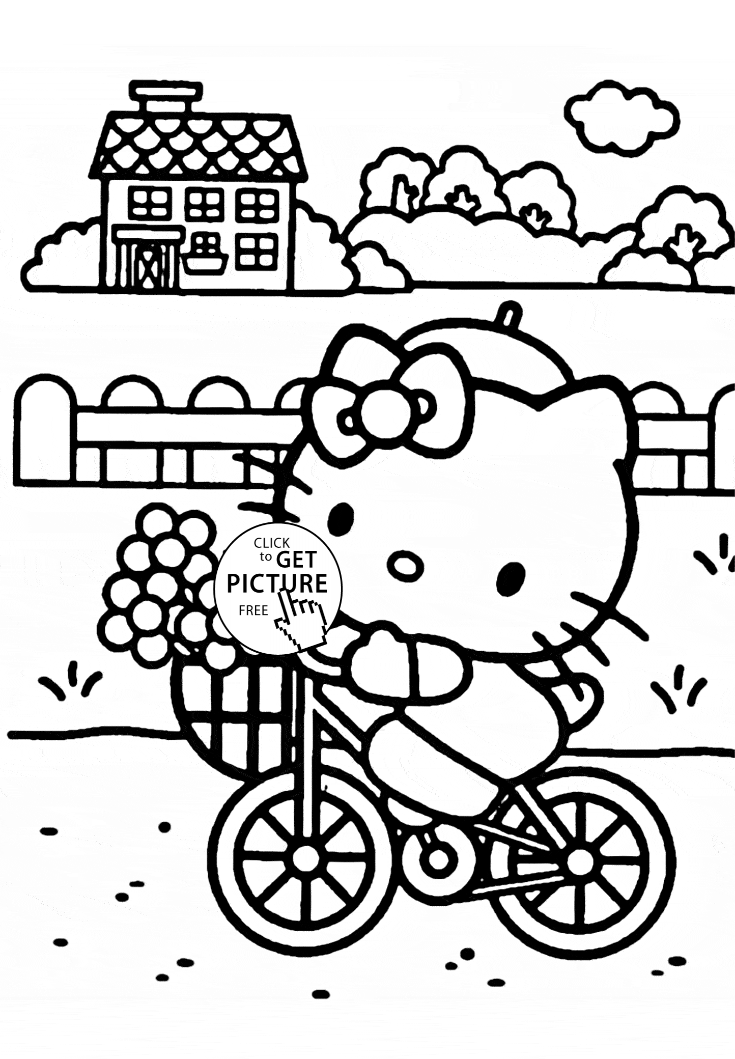 着色页: 自行车/自行车 (运输) #137064 - 免费可打印着色页