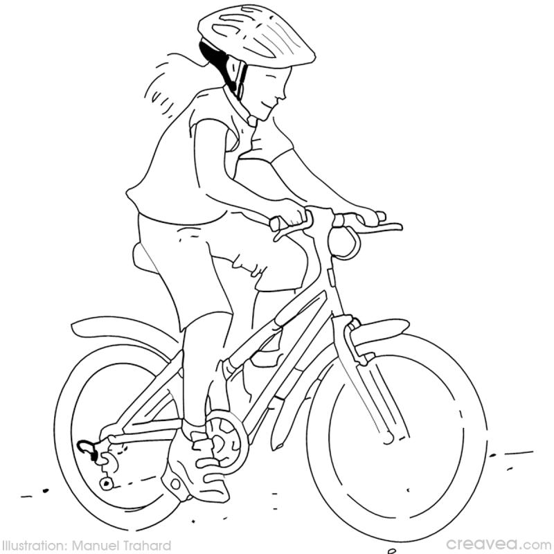 着色页: 自行车/自行车 (运输) #137096 - 免费可打印着色页