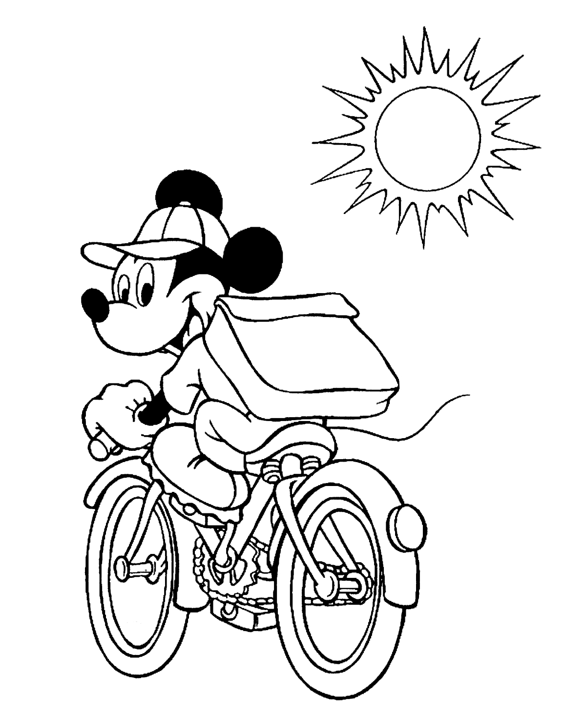 着色页: 自行车/自行车 (运输) #137122 - 免费可打印着色页