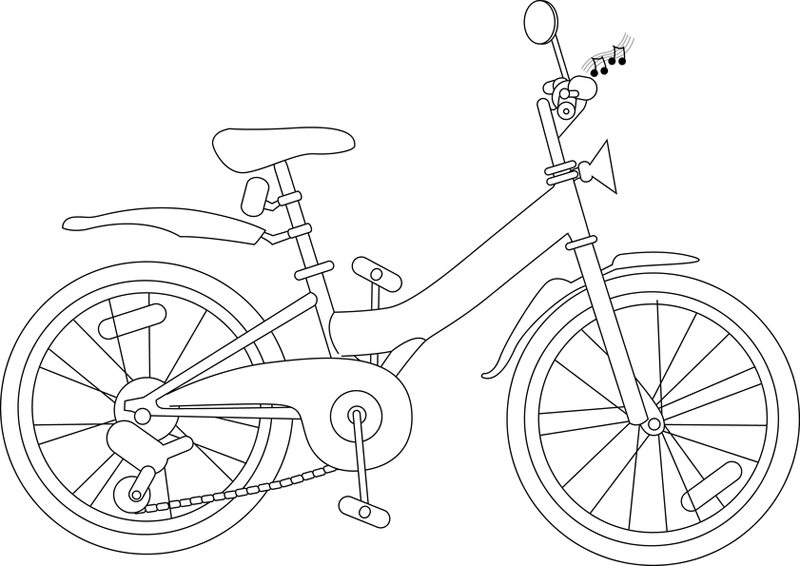 着色页: 自行车/自行车 (运输) #137139 - 免费可打印着色页