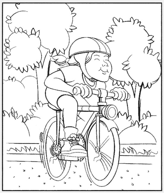 着色页: 自行车/自行车 (运输) #137142 - 免费可打印着色页