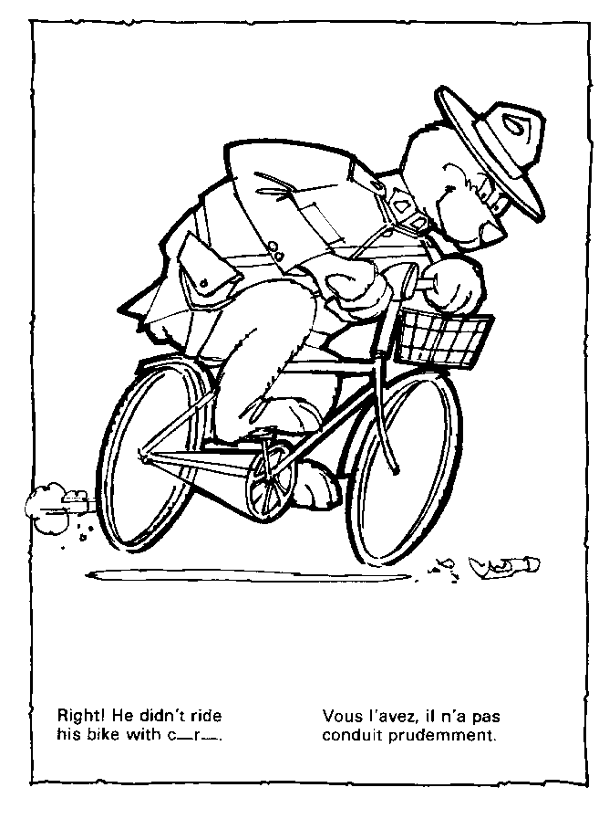 着色页: 自行车/自行车 (运输) #137147 - 免费可打印着色页