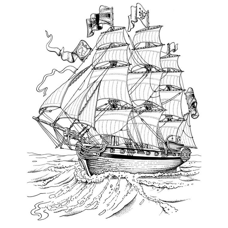 着色页: 船/船 (运输) #137439 - 免费可打印着色页