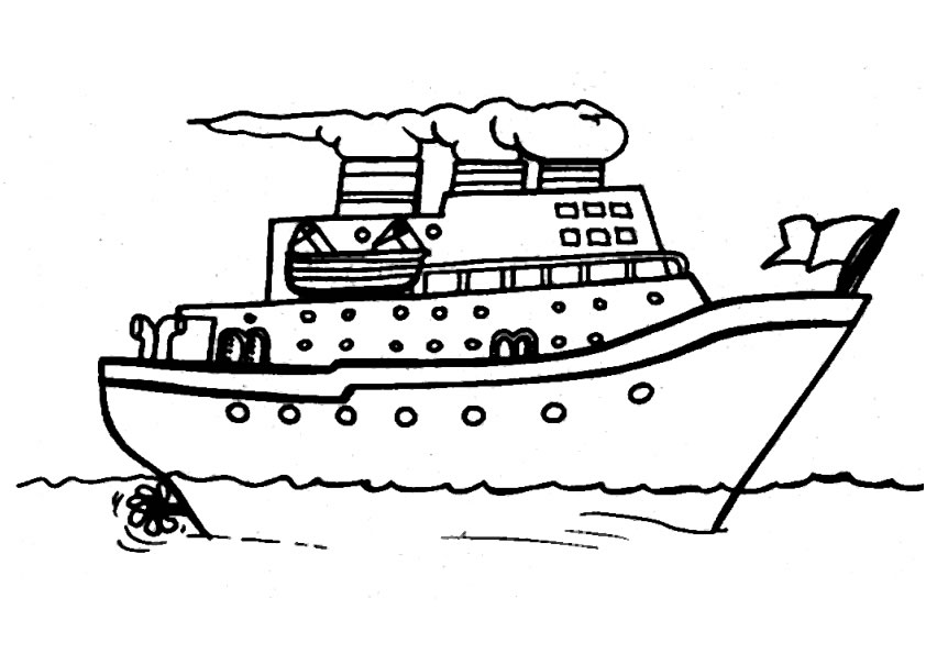 着色页: 船/船 (运输) #137440 - 免费可打印着色页