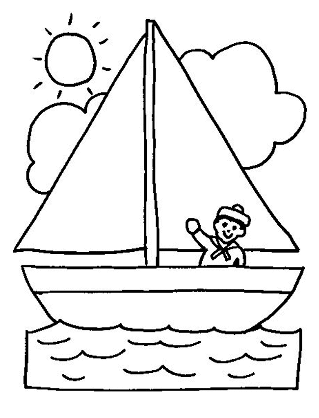 着色页: 船/船 (运输) #137441 - 免费可打印着色页