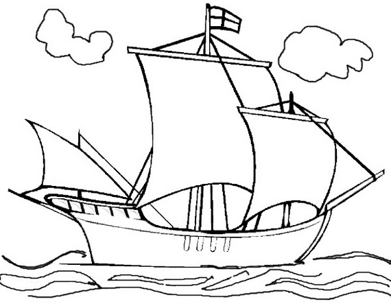 着色页: 船/船 (运输) #137453 - 免费可打印着色页