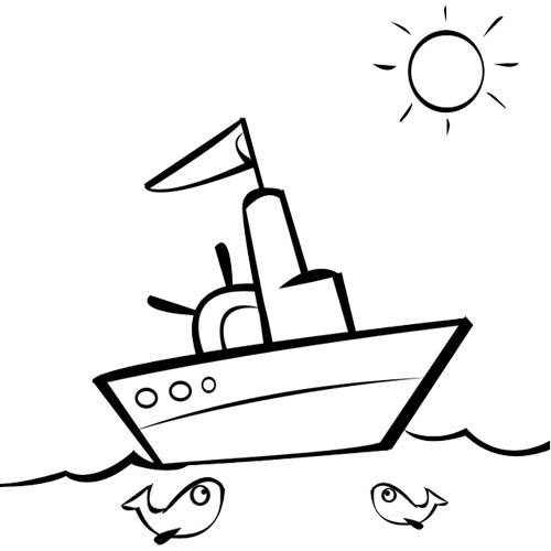 着色页: 船/船 (运输) #137459 - 免费可打印着色页