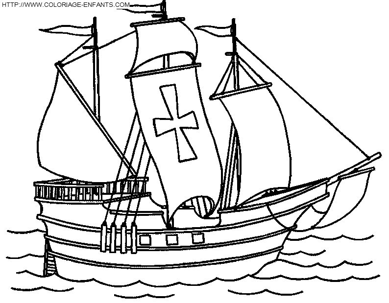 着色页: 船/船 (运输) #137476 - 免费可打印着色页