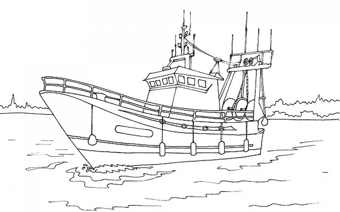着色页: 船/船 (运输) #137483 - 免费可打印着色页