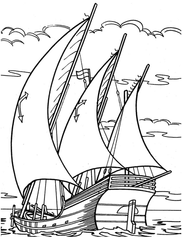 着色页: 船/船 (运输) #137485 - 免费可打印着色页