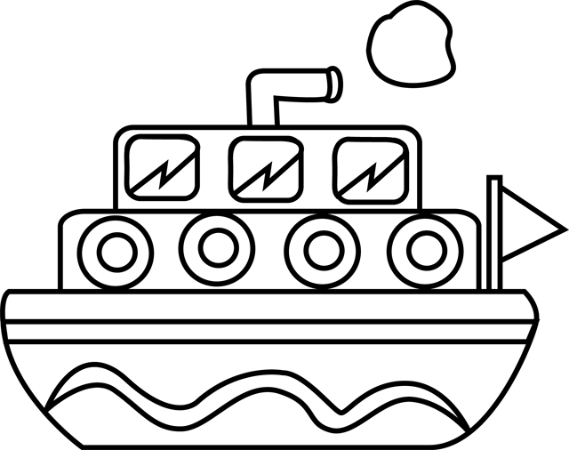 着色页: 船/船 (运输) #137508 - 免费可打印着色页