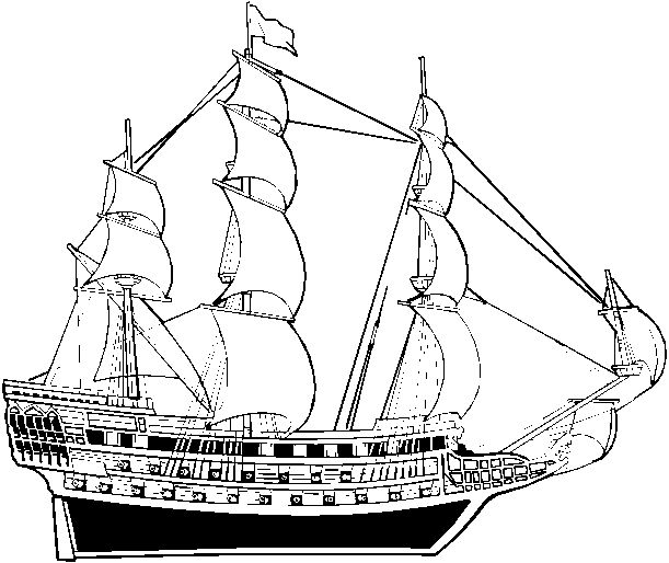 着色页: 船/船 (运输) #137513 - 免费可打印着色页