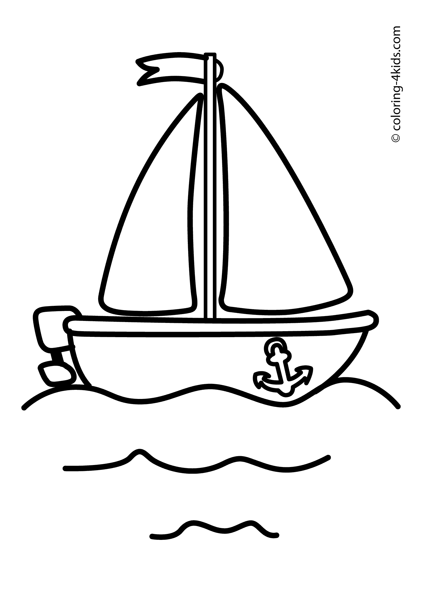 着色页: 船/船 (运输) #137525 - 免费可打印着色页