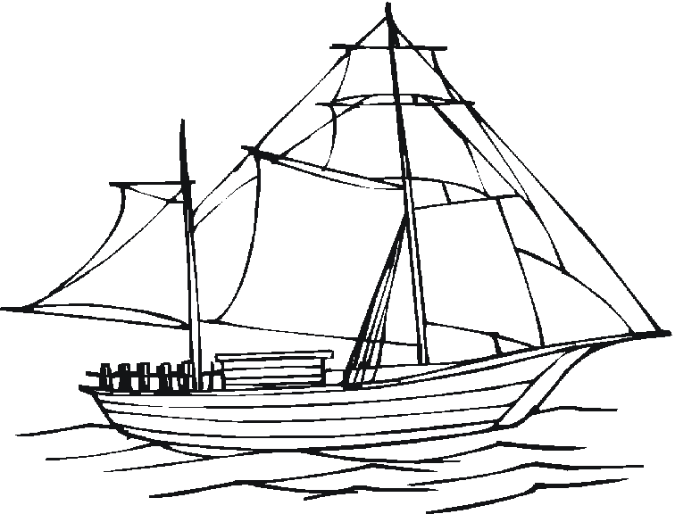 着色页: 船/船 (运输) #137528 - 免费可打印着色页