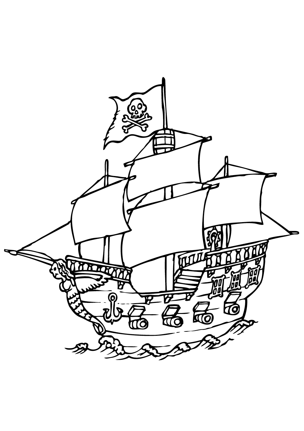 着色页: 船/船 (运输) #137590 - 免费可打印着色页