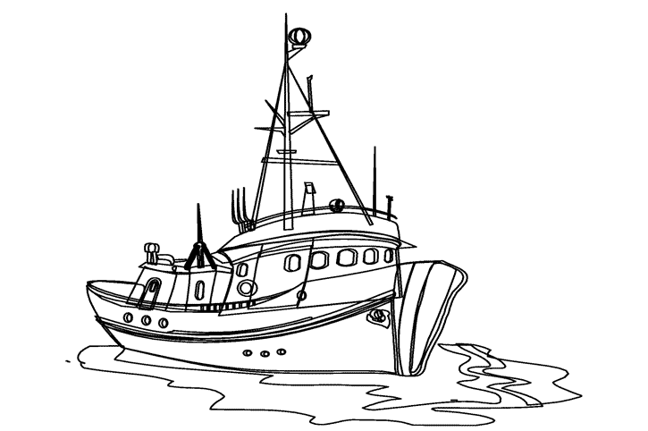 着色页: 船/船 (运输) #137605 - 免费可打印着色页
