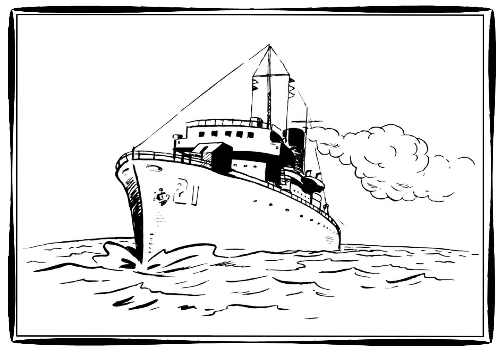 着色页: 船/船 (运输) #137640 - 免费可打印着色页