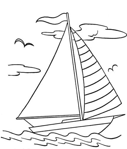 着色页: 船/船 (运输) #137655 - 免费可打印着色页