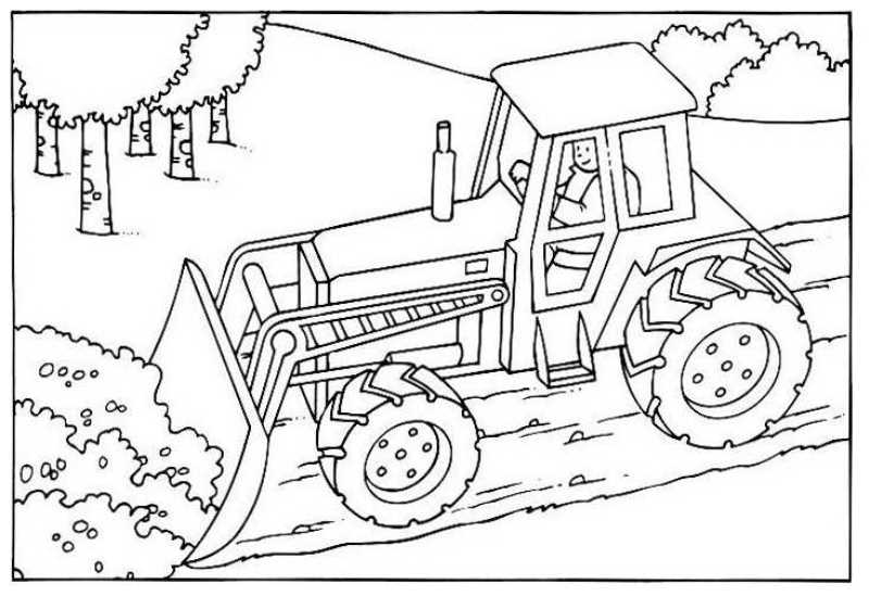 着色页: 推土机/机械挖掘机 (运输) #141681 - 免费可打印着色页