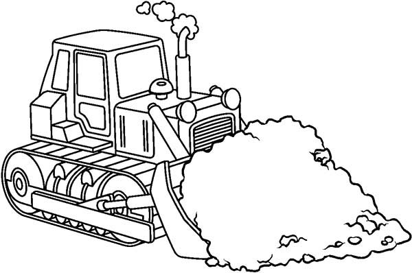 着色页: 推土机/机械挖掘机 (运输) #141754 - 免费可打印着色页