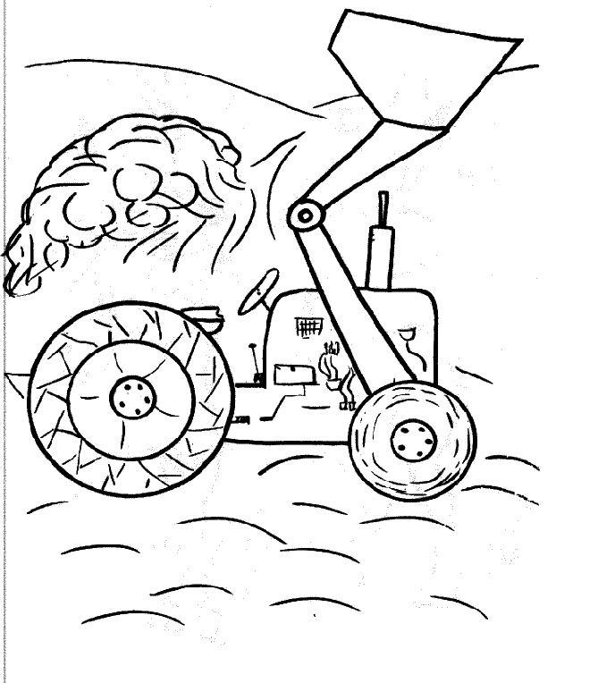 着色页: 推土机/机械挖掘机 (运输) #141775 - 免费可打印着色页