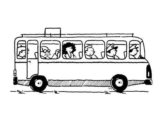 着色页: 巴士/长途汽车 (运输) #135289 - 免费可打印着色页