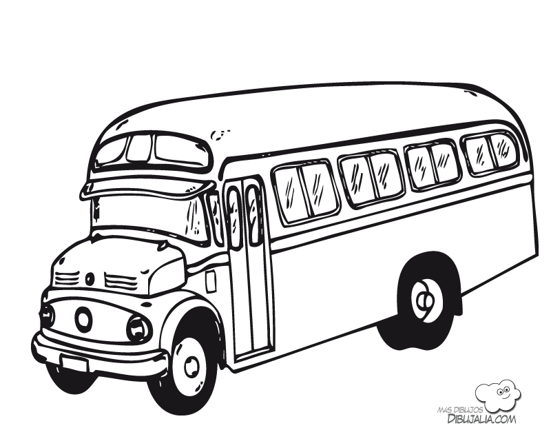 着色页: 巴士/长途汽车 (运输) #135297 - 免费可打印着色页